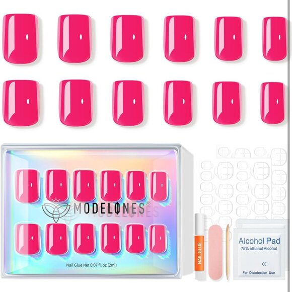 Reusable Pink Press On Nails 32 Piece NWT - Picture 4 of 9